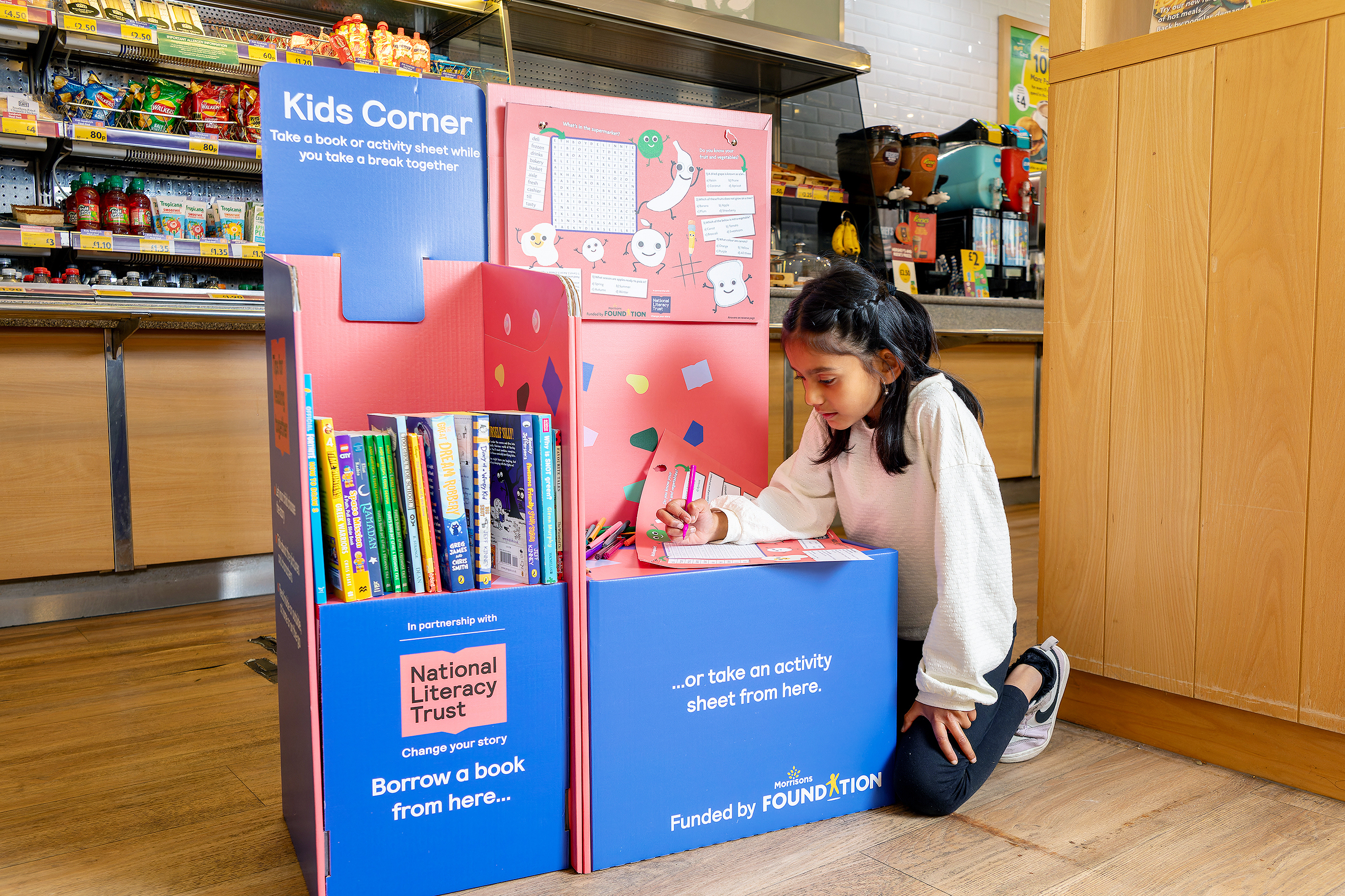 Morrisons opens 'Kids corner' with books, games and puzzles to keep kids entertained this summer