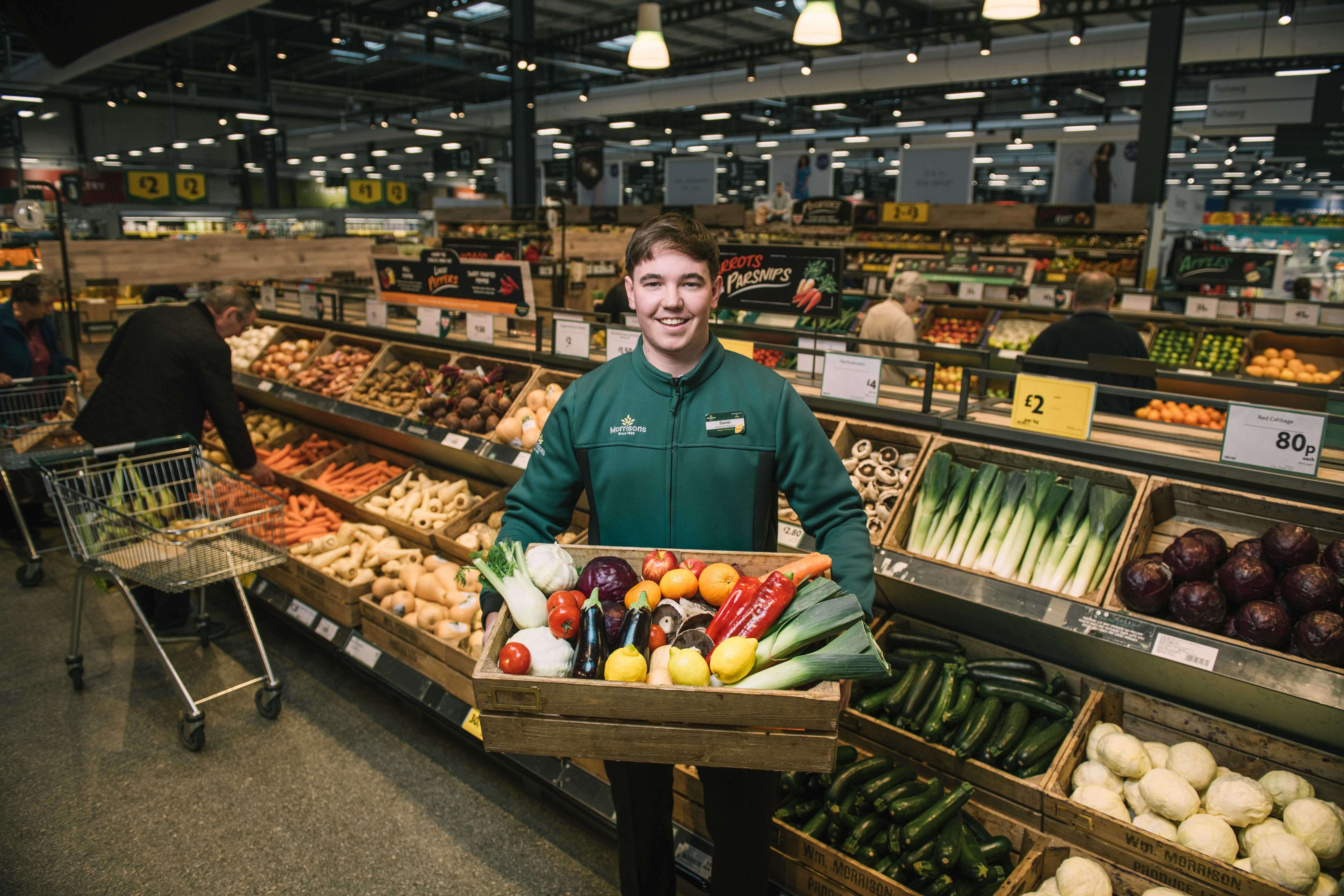 Morrisons to introduce plastic-free fruit and veg areas to help customers buy bagless