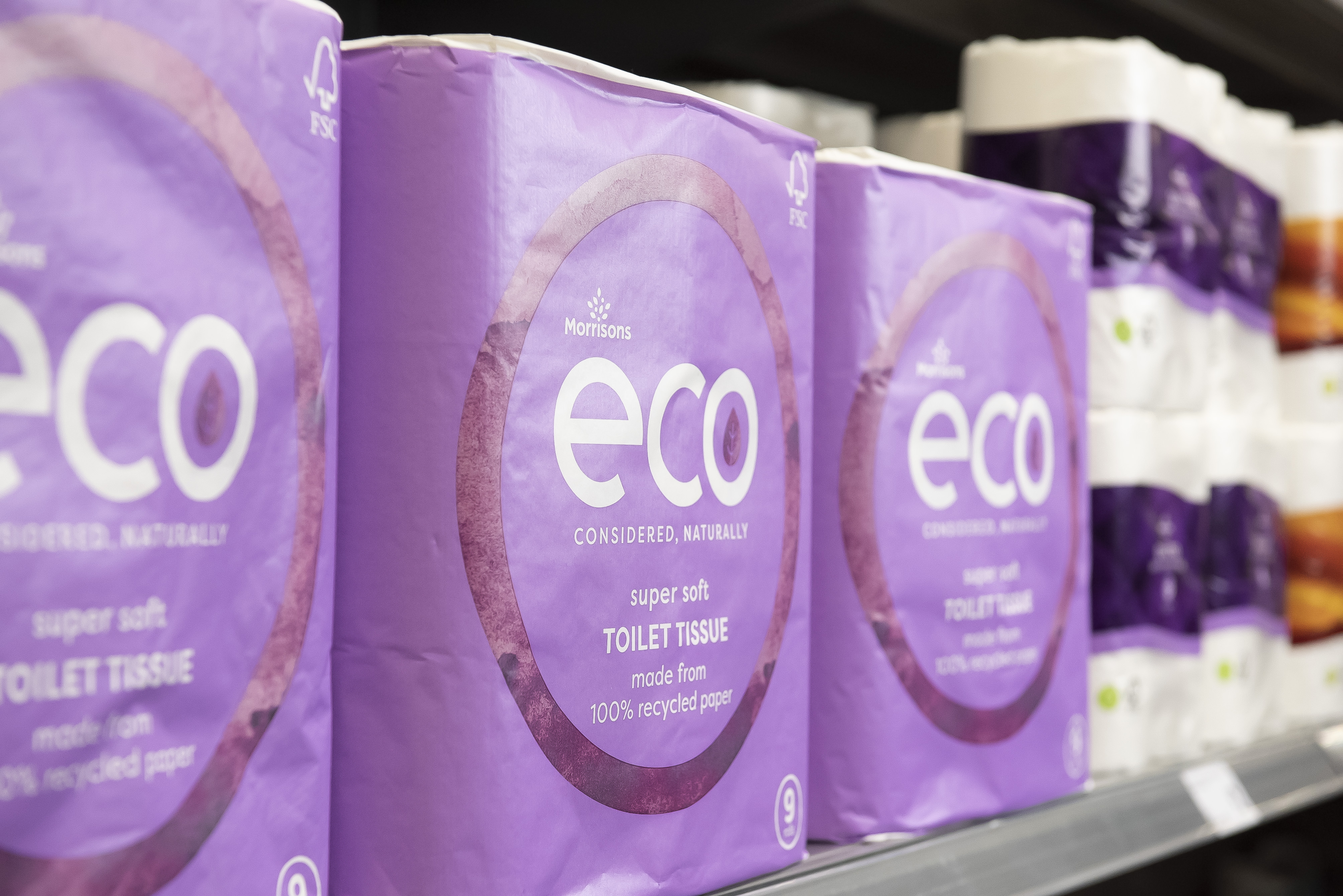 Morrisons introduces plastic free toilet rolls and kitchen rolls in paper packaging